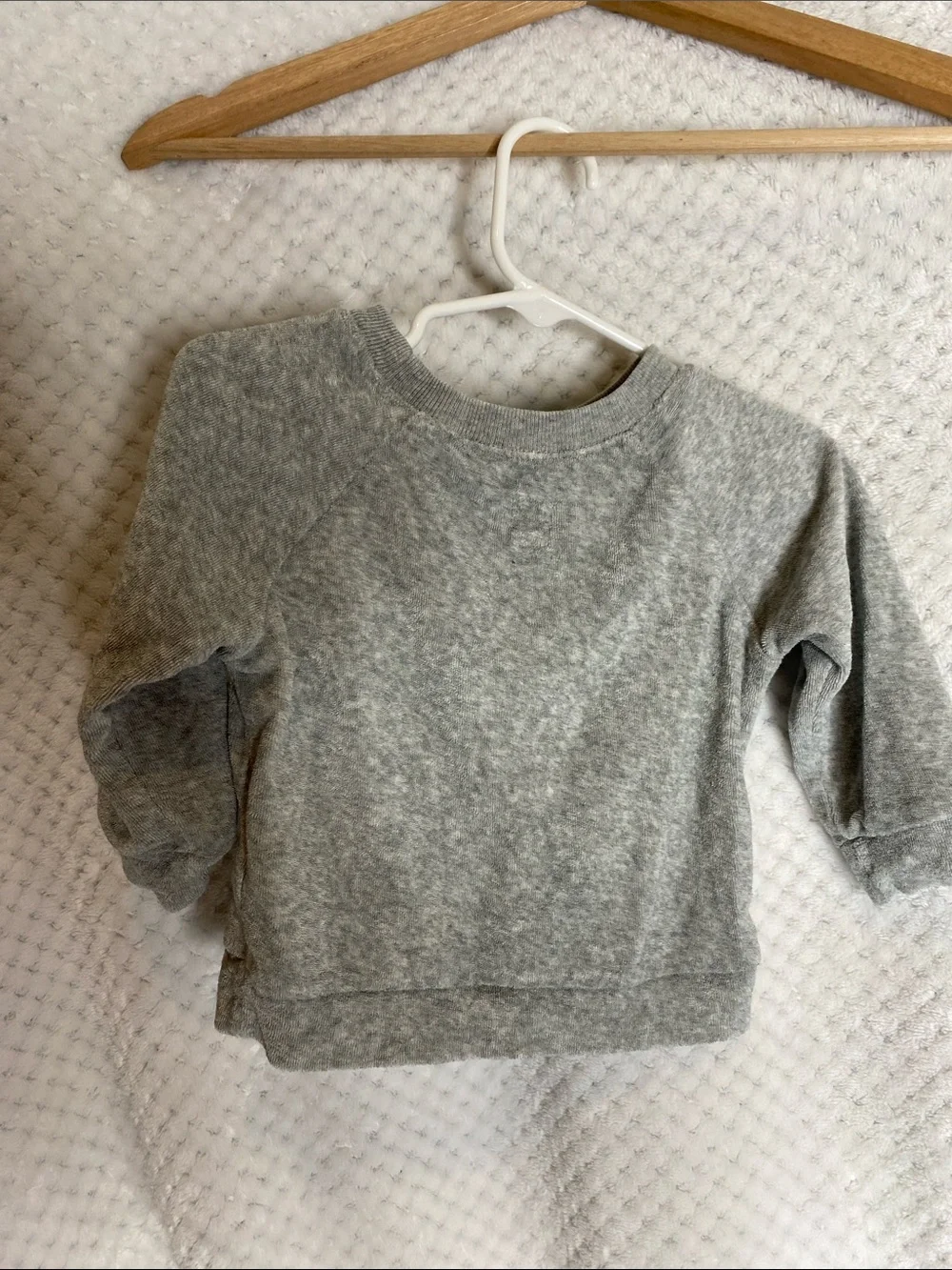 Baby Gap Heather Gray Terry Cloth Shirt & Shorts Lounge Set